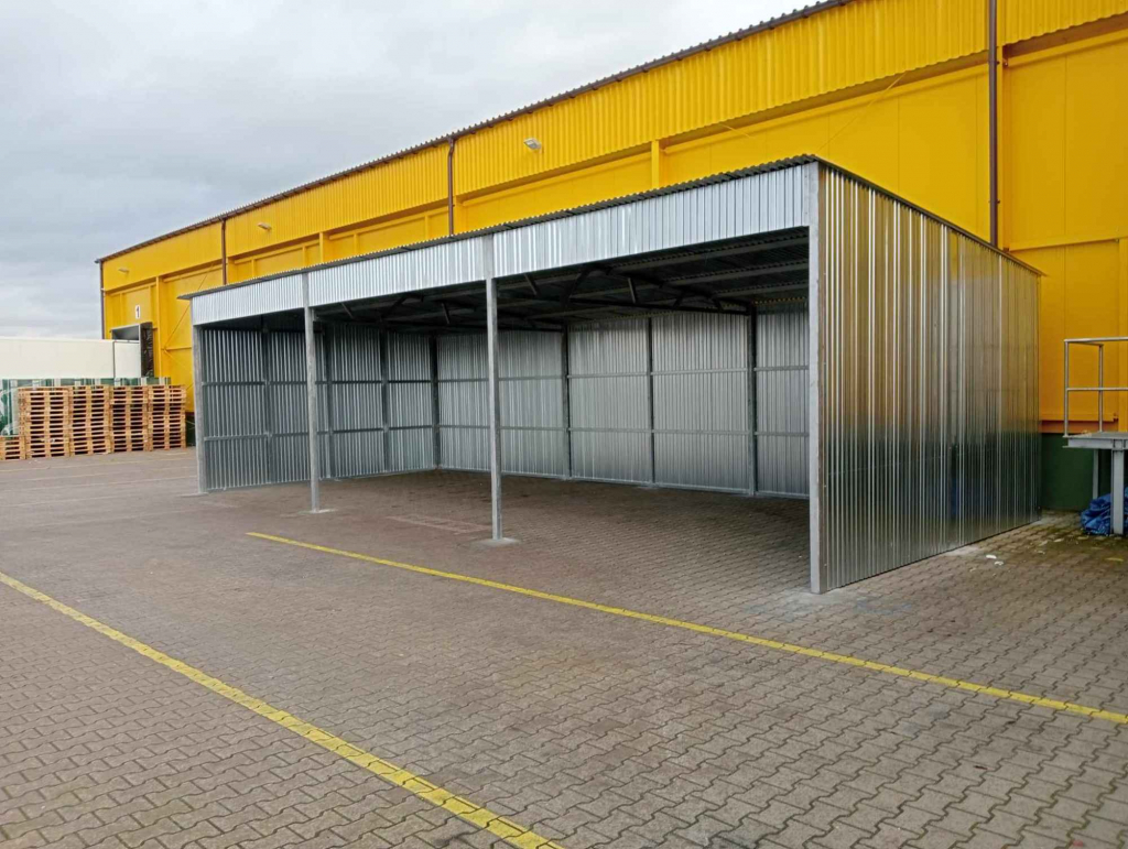 Wiata garażowa 9×5 spad na tyłu, blacha ocynk Radom - zdjęcie 2