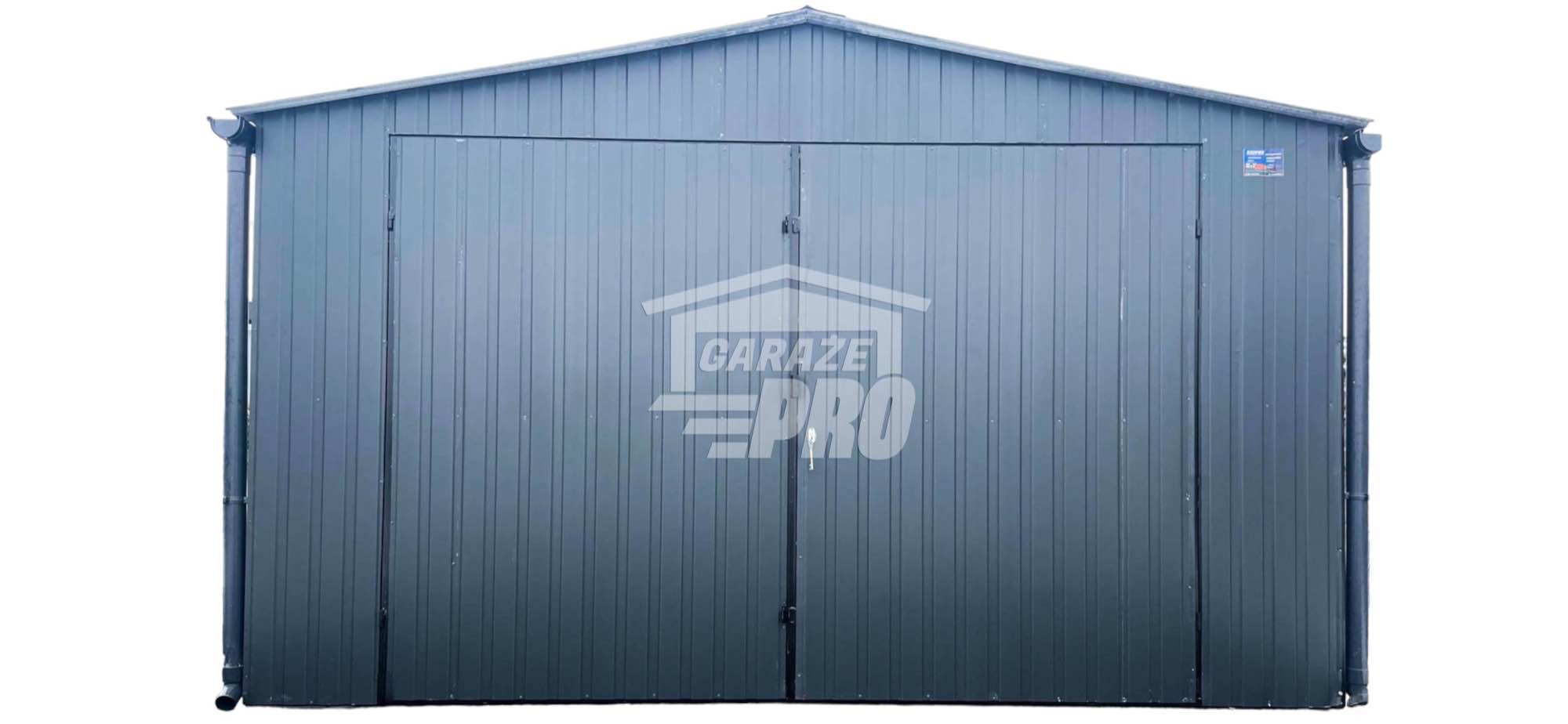 Garaż blaszany 4x5 Brama + okno Antracyt  Dach dwuspadowy GP145 Busko-Zdrój - zdjęcie 1