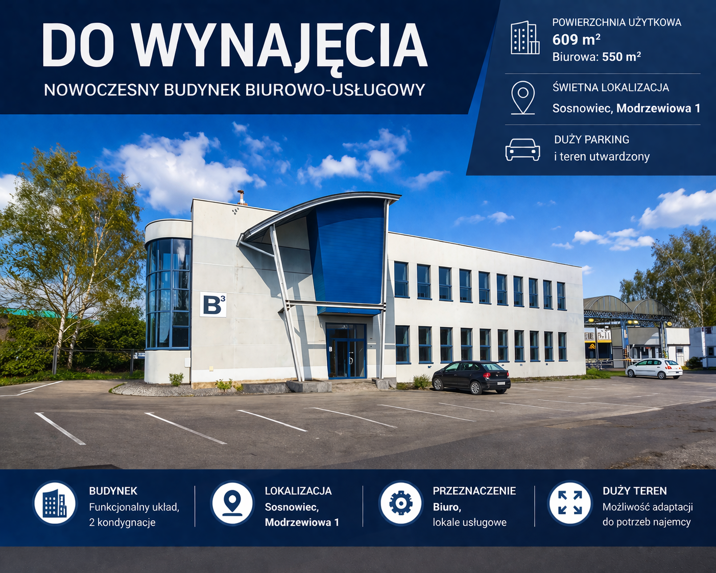 Do wynajęcia biurowiec – Sosnowiec, ul. Modrzewiowa 1 Sosnowiec - zdjęcie 1