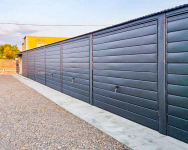 Rząd garaży 24x5m + wiata 2m 8x brama uchylna  dach spad w przód GP488 Dobre Miasto - zdjęcie 2