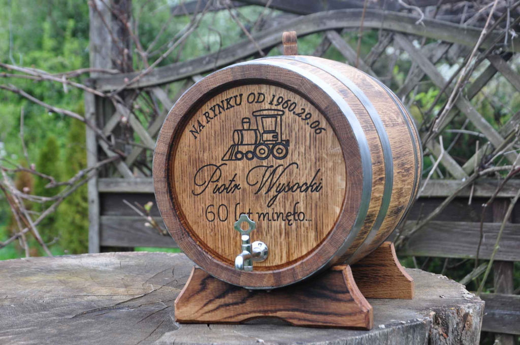 Beczka Dębowa 3L 4L 5L 10L 15L 20L Grawer Ozdobne Sznurki Opalanie Gdańsk - zdjęcie 2