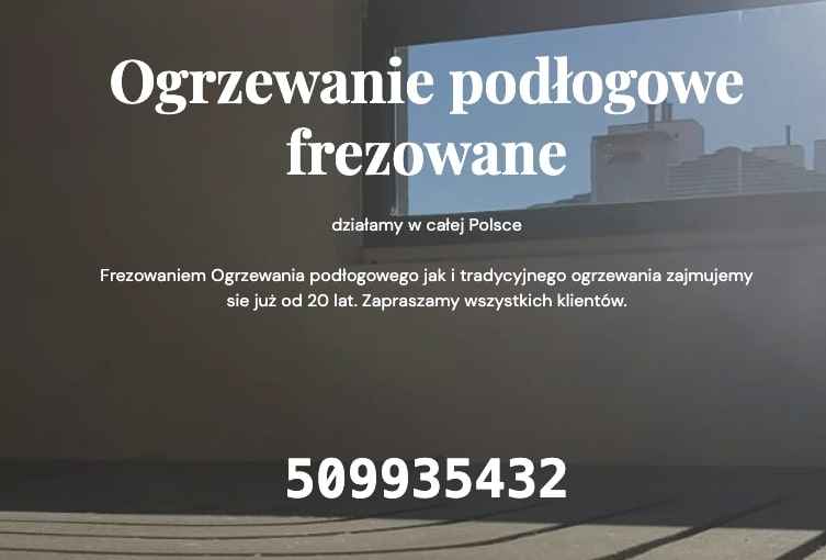 Frezowanie pod ogrzewanie podłogowe Bemowo - zdjęcie 1