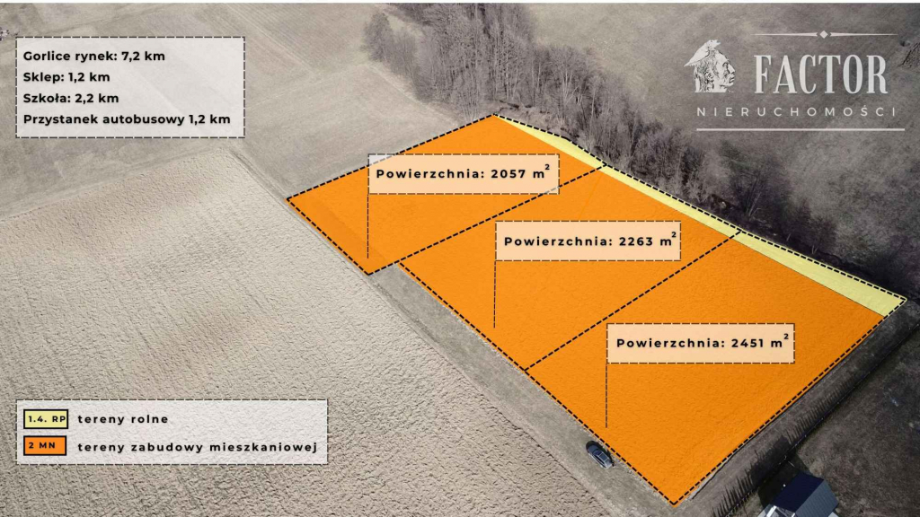 Działka budowlana 20 a Dominikowice, gm. Gorlice 1182S/2026 Dominikowice - zdjęcie 3