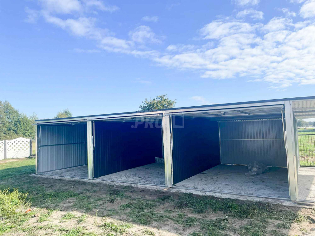 Garaż blaszany 9x6 + wiata 3x6 3x Brama uchylna spad w tył  GP226 Konin - zdjęcie 7