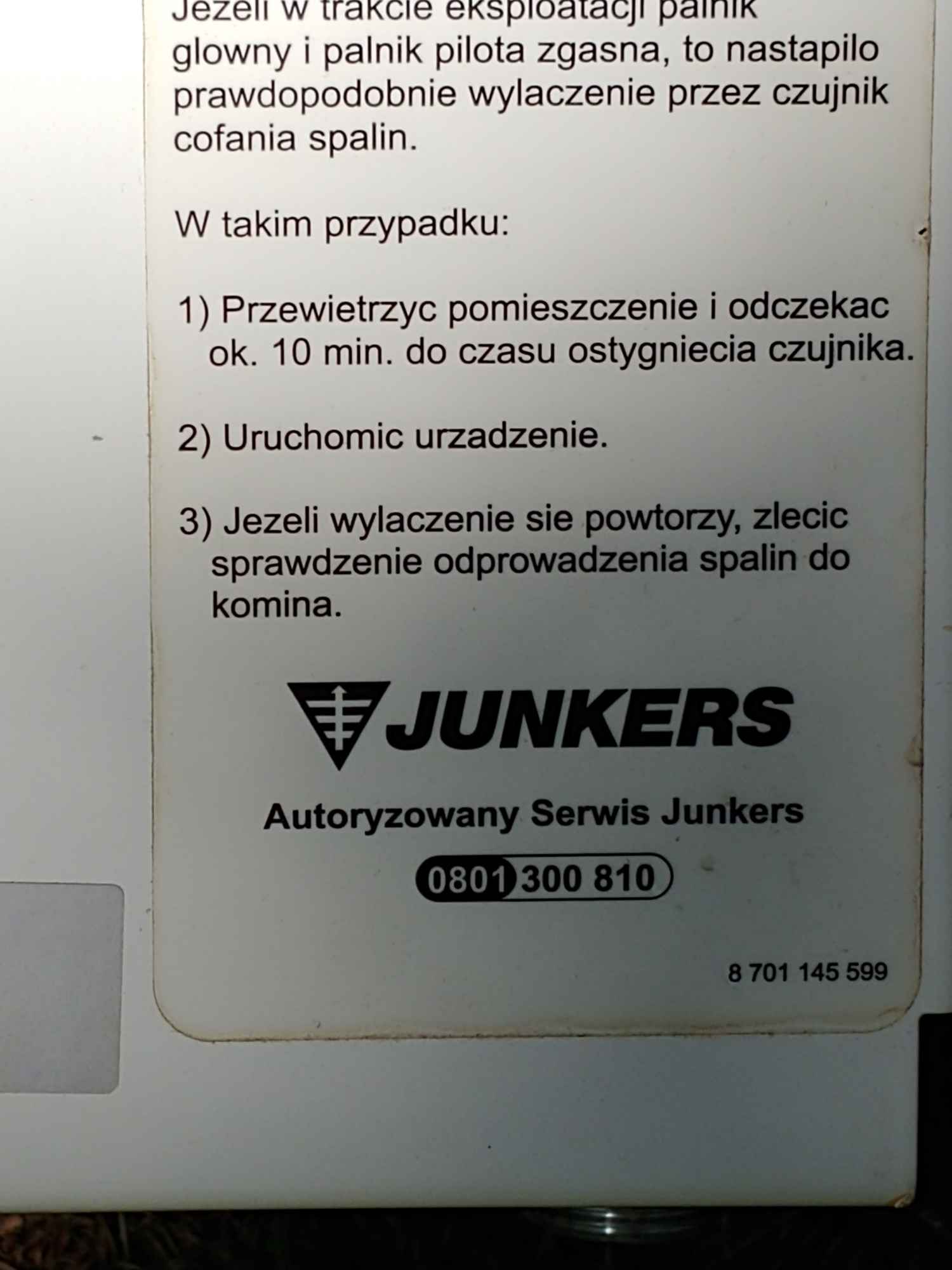 Sprzedam w bardzo dobrym stanie piecyk jedno funkcyjny firmy Junkers Wieliczka - zdjęcie 2