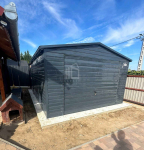 Garaż blaszany 4,5x6m Brama uchylna antyracyt rynny dwuspad ID767 Legnica - zdjęcie 4