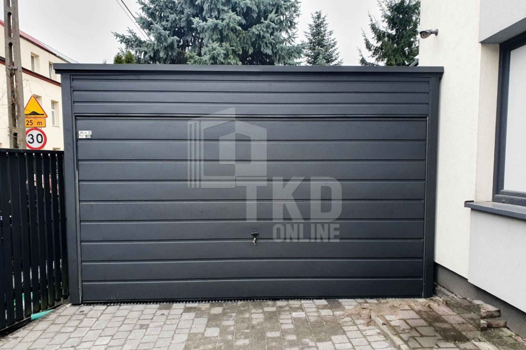 Garaż Blaszany 4x7 Brama Uchylna Antracyt dach spad w tył TKD197 Bydgoszcz - zdjęcie 4