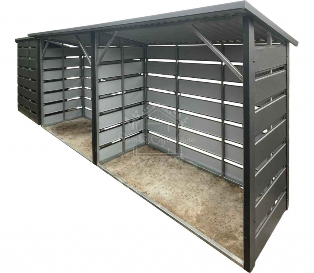 Drewutnia 5x1m - Wiata Śmietnikowa - antracyt  ścianka działowa ID1161 Częstochowa - zdjęcie 1