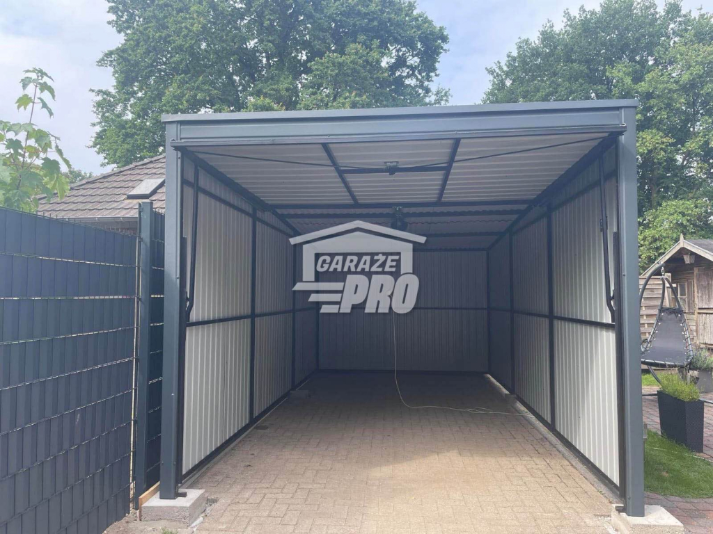 Garaż blaszany 3x8 brama uchylna +drzwi Dach spad w tył GP107 Stare Miasto - zdjęcie 8