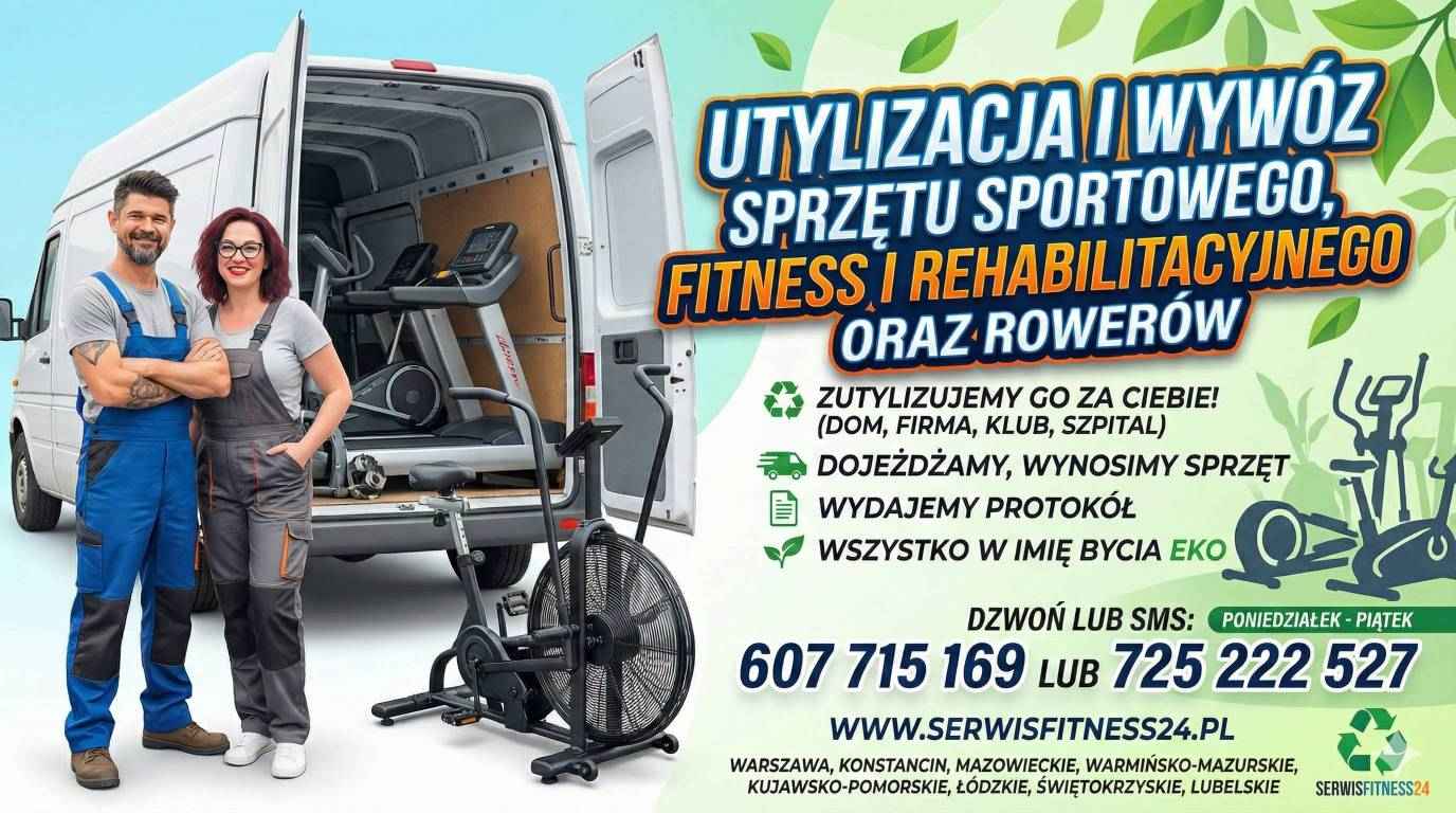 Utylizacja i wywóz sprzętu sportowego, fitness, rehabilitacyjnego Konstancin-Jeziorna - zdjęcie 1