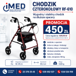 CHODZIK CZTEROKOŁOWY RF-610 Z SIEDZISKIEM I TORBĄ