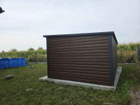 Domek ogrodowy narzędziowy 5×3 Ciemny Orzech + Ciemny Grafit MAT Kcynia - zdjęcie 2