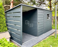 Schowek - Domek Ogrodowy 3x2,5m + wiata 1,5m Okno Drzwi Dach TKD272 Sanok - zdjęcie 5