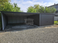 Garaż blaszany 3,5x6 + wiata 5x6 m Brama okno drzwi  Dach  GP574 Tczew - zdjęcie 4