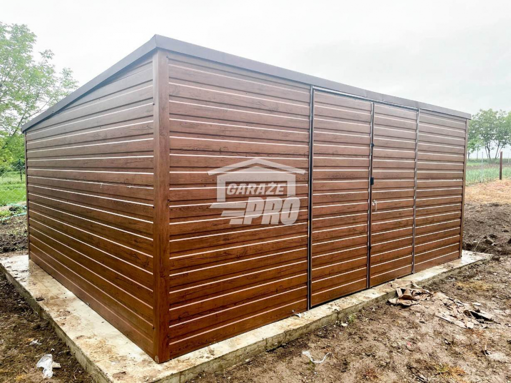 Domek ogrodowy Garaż  6x4m   drewnopodobny Dach spad w tył GP125 Białogard - zdjęcie 3