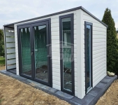 Schowek domek ogrodowy 3,5x2 m + wiata 1x3 m drzwi PCV 2x okno GP748 Łuków - zdjęcie 2