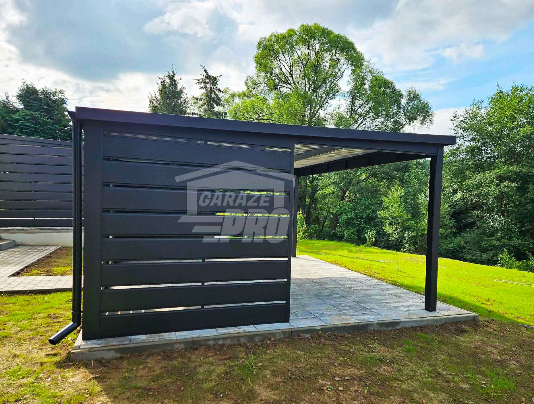 Carport Wiata samochodowa 6x4 m dodatkowa zabudowa dach rynna GP760 Pabianice - zdjęcie 4