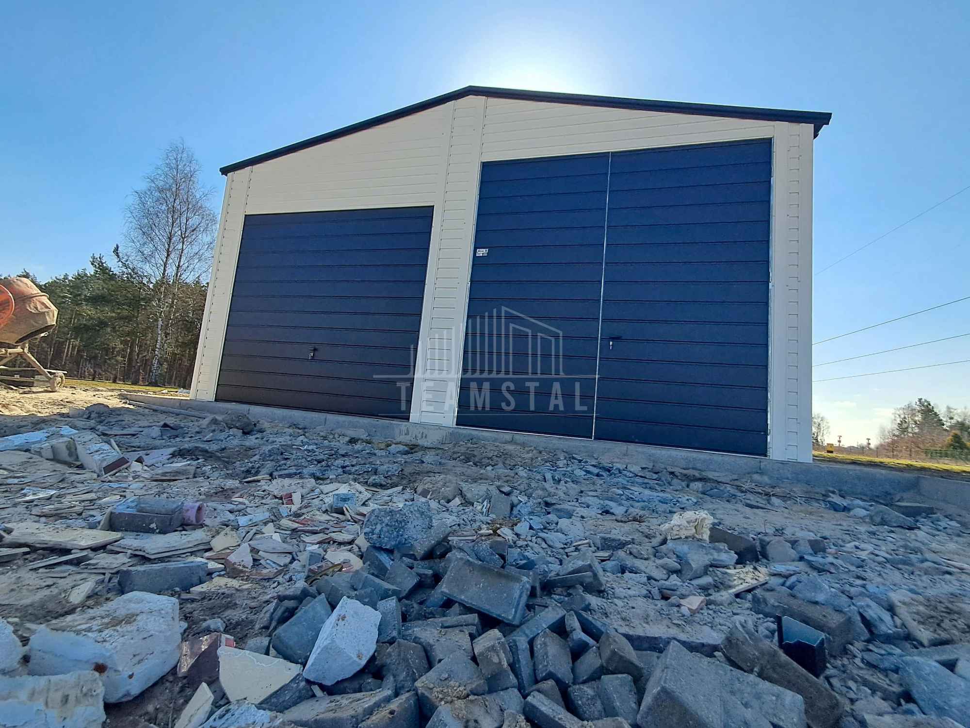 Hala 7,5x6m - biały - brama uchylna brama 4x okno drzwi rynny TS1098 Gniezno - zdjęcie 8