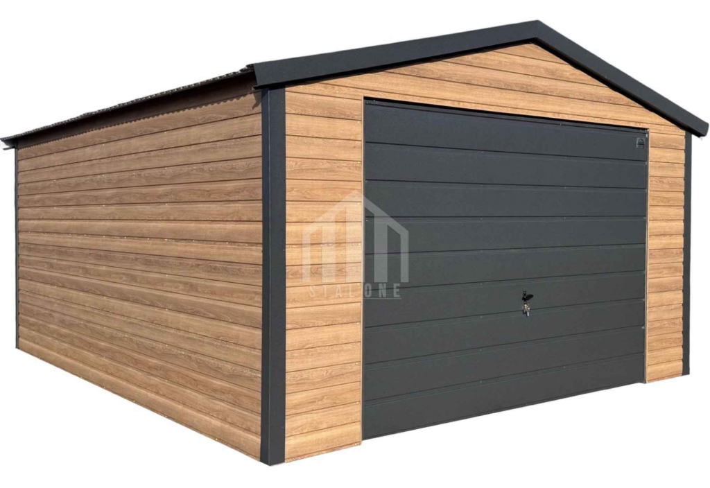 Garaż blaszany 4x4m - brama uchylna - drzwi - okno SO116 Czersk - zdjęcie 1