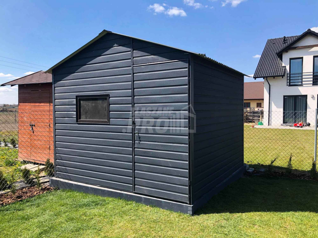 Domek Ogrodowy 3x3 Drzwi Okno Dach dwuspadowy Antracyt GP74 Lubartów - zdjęcie 2