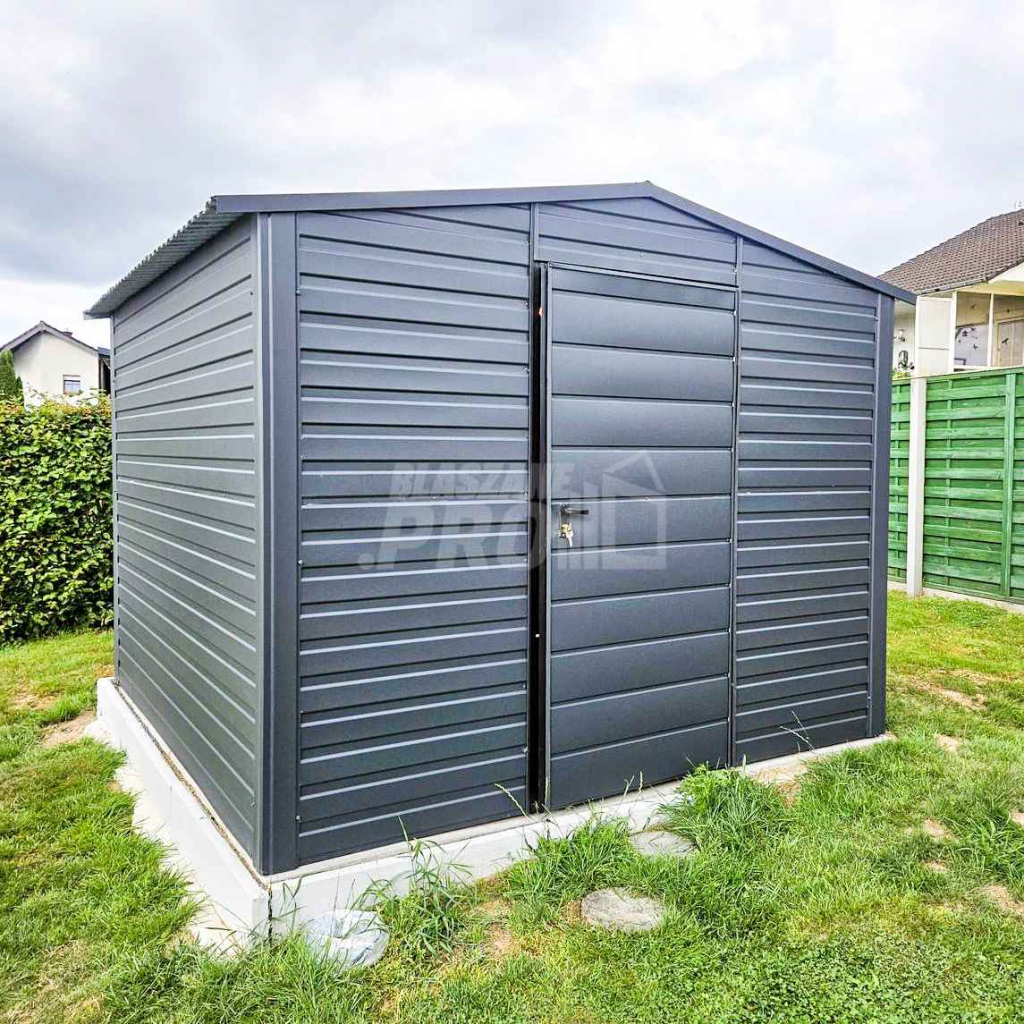 Schowek Domek ogrodowy 3x3m drzwi - antracyt - dach dwuspadowy GP429 Legnica - zdjęcie 6