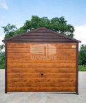 Garaż Blaszany 3x5 - Brama uchylna drewnopodobny dach dwuspadowy BL132 Bełchatów - zdjęcie 8
