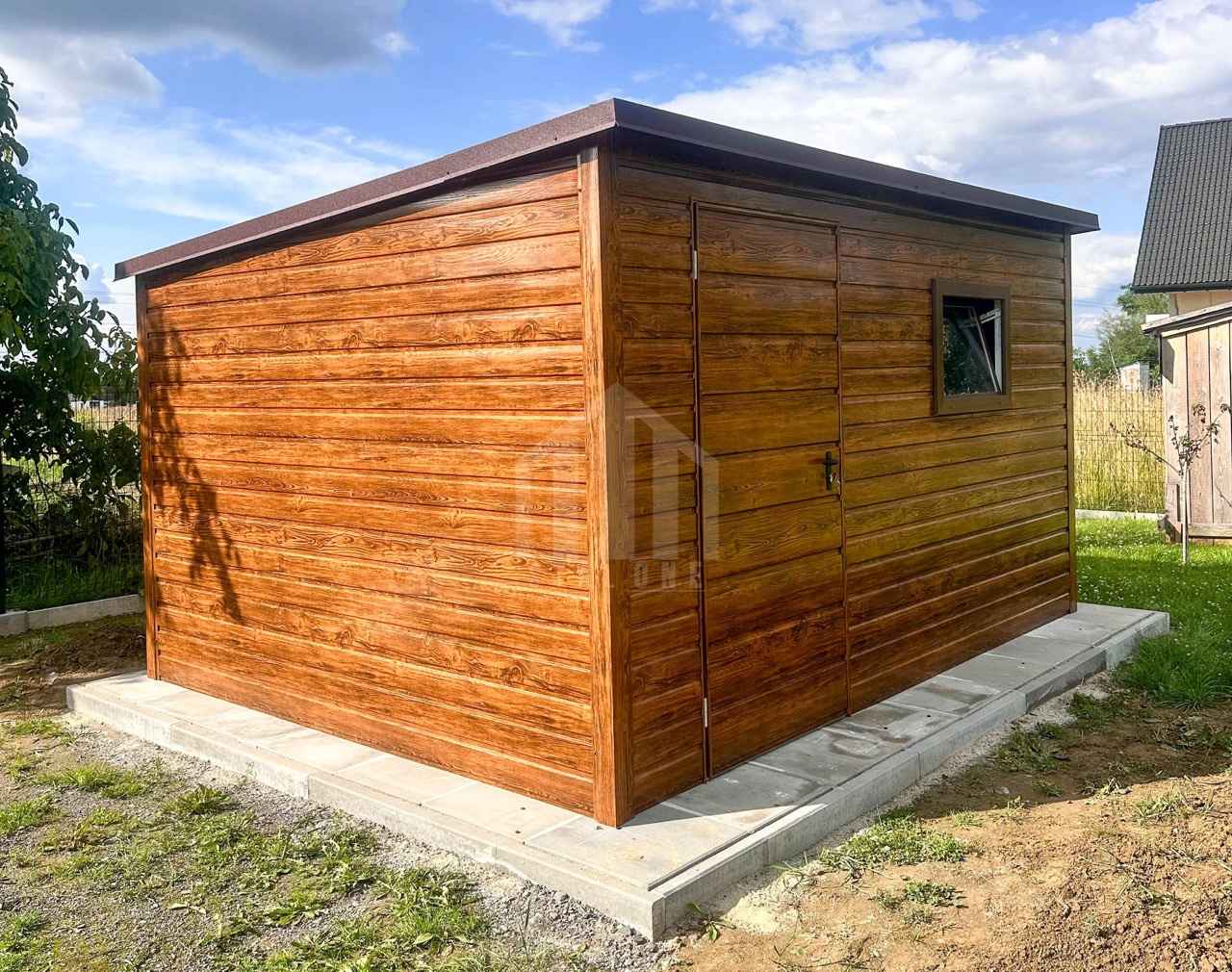Schowek - domek 4x2,5m - drzwi - okno - jasny orzech SO150 Bydgoszcz - zdjęcie 4