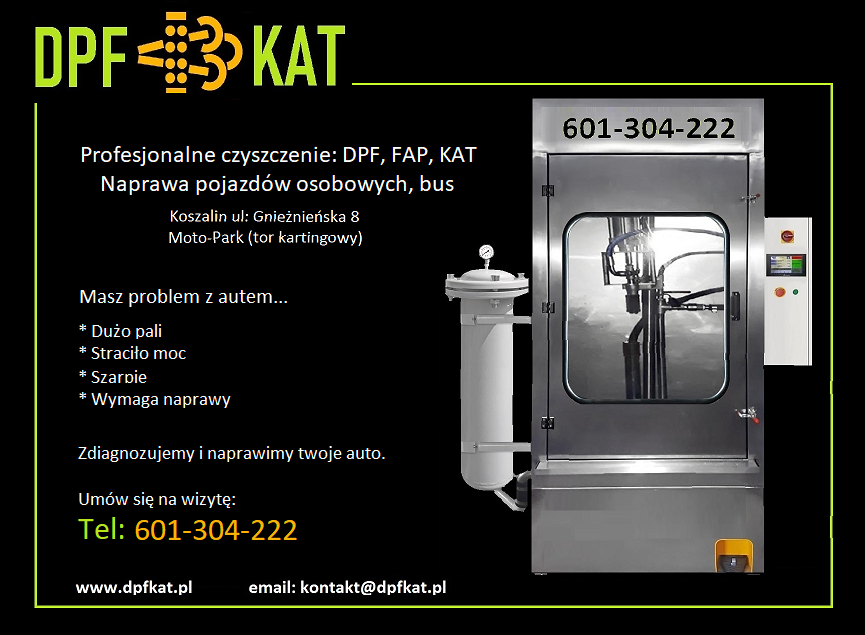 Koszalin Mycie Regeneracja czyszczenie filtrów: DPF , FAP , KAT Koszalin - zdjęcie 1