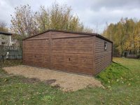 Garaż Blaszany dwustanowiskowy 6x5.8 Ciemny Orzech PRODUCENT Terespol - zdjęcie 2