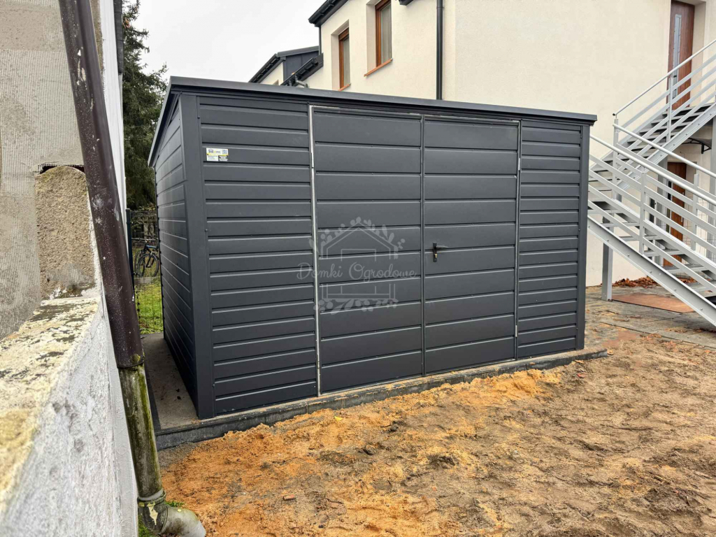 Schowek - domek ogrodowy 4x2,5m  antracyt - dach spad w tył ID884 Szczecinek - zdjęcie 3