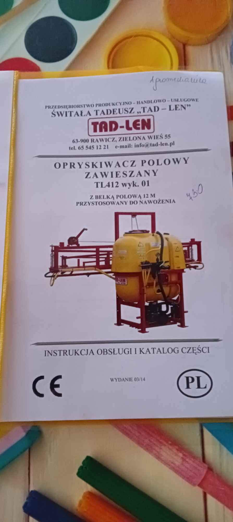 Opryskiwacz TL412 pojemność 400l Węglewice - zdjęcie 3