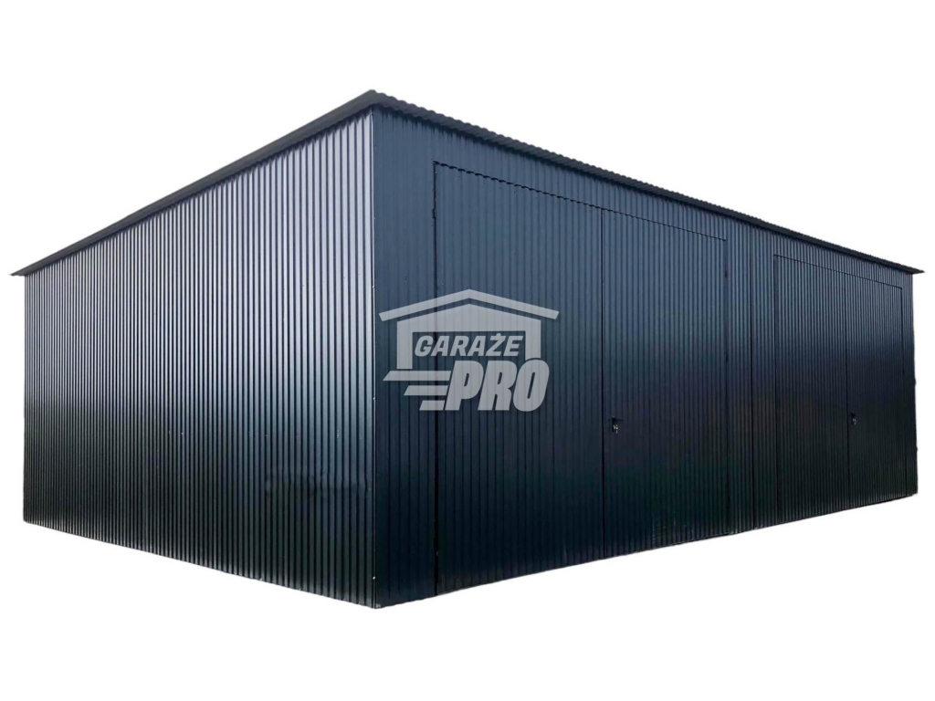 Hala Garaż blaszany 8x6  antracyt spad w tył GP142 Niepołomice - zdjęcie 1