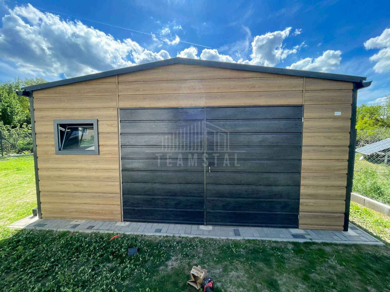 Garaż blaszany 6x5m - brama dwuskrzydłowa - 3x okno dach rynny TS1316 Chełm - zdjęcie 2