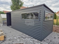 Schowek domek ogrodowy 4,5x2,5m wiata 2x2,5m drzwi 2x okno rynna GP724 Cieszyn - zdjęcie 2