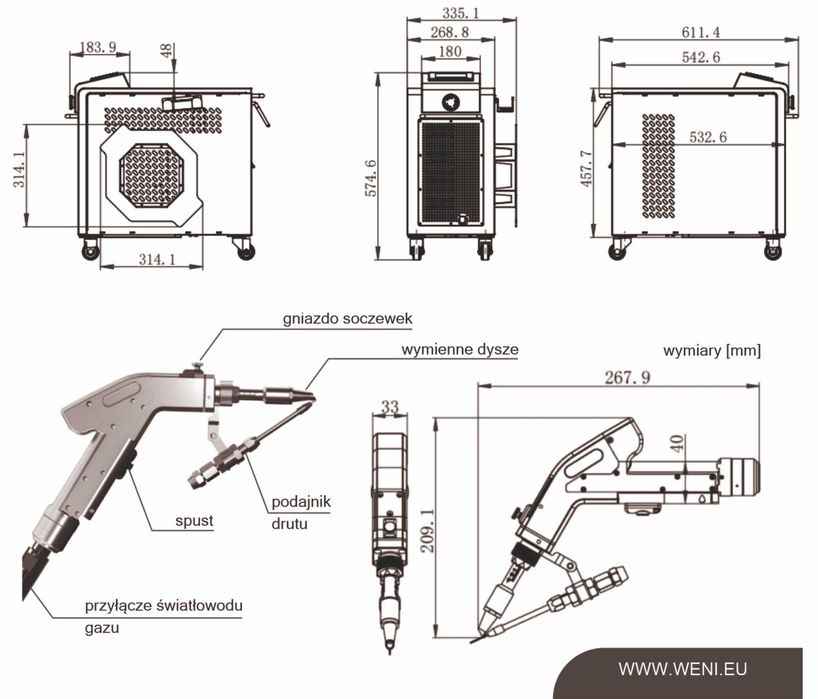 Spawarka zgrzewarka laserowa palnik fiber 2000W -4w1- Promocja! Nysa - zdjęcie 3
