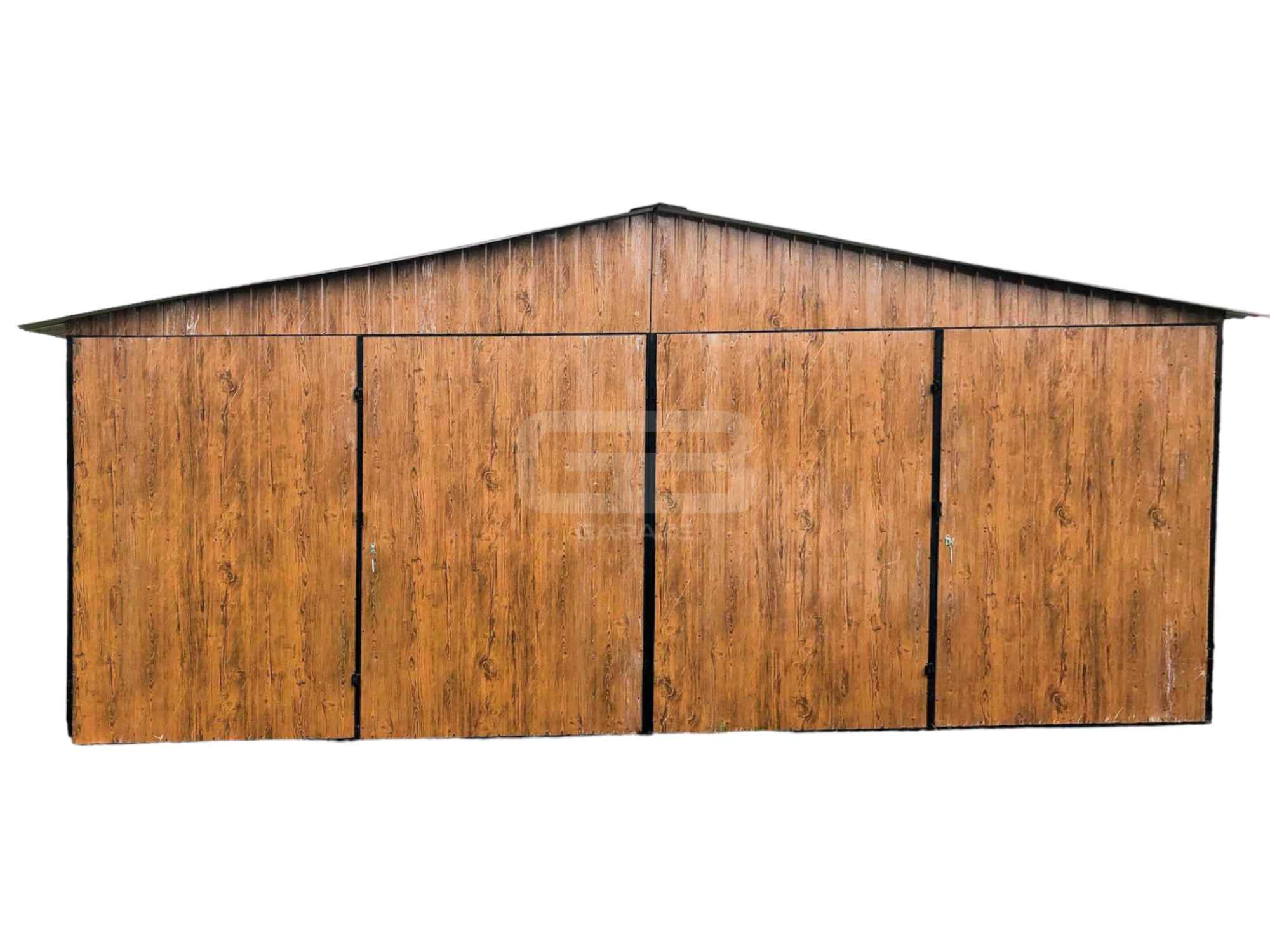 Garaż blaszany 6x6 wolnostojący 2x Brama drewnopodobny Dach GB180 Stargard - zdjęcie 1