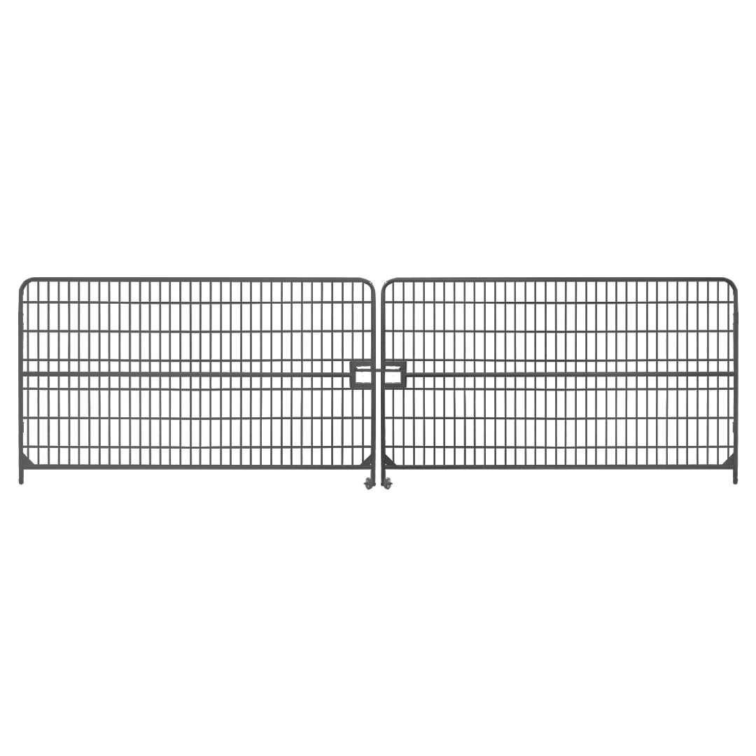 Brama dwuskrzydłowa ażurowa 7x2m z ryglem i kółkami Bałuty - zdjęcie 1