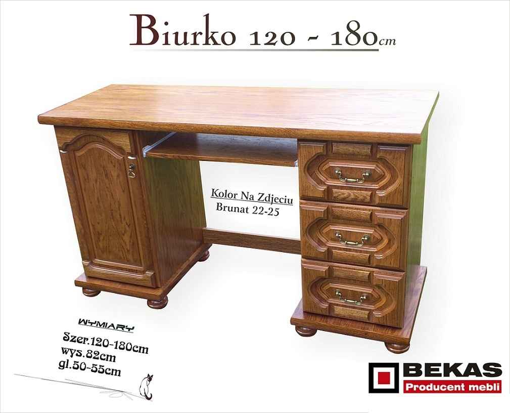 Biurko 140` Stylowe Dąb rsutikal różne wymiary Bekas Producent Bemowo - zdjęcie 1