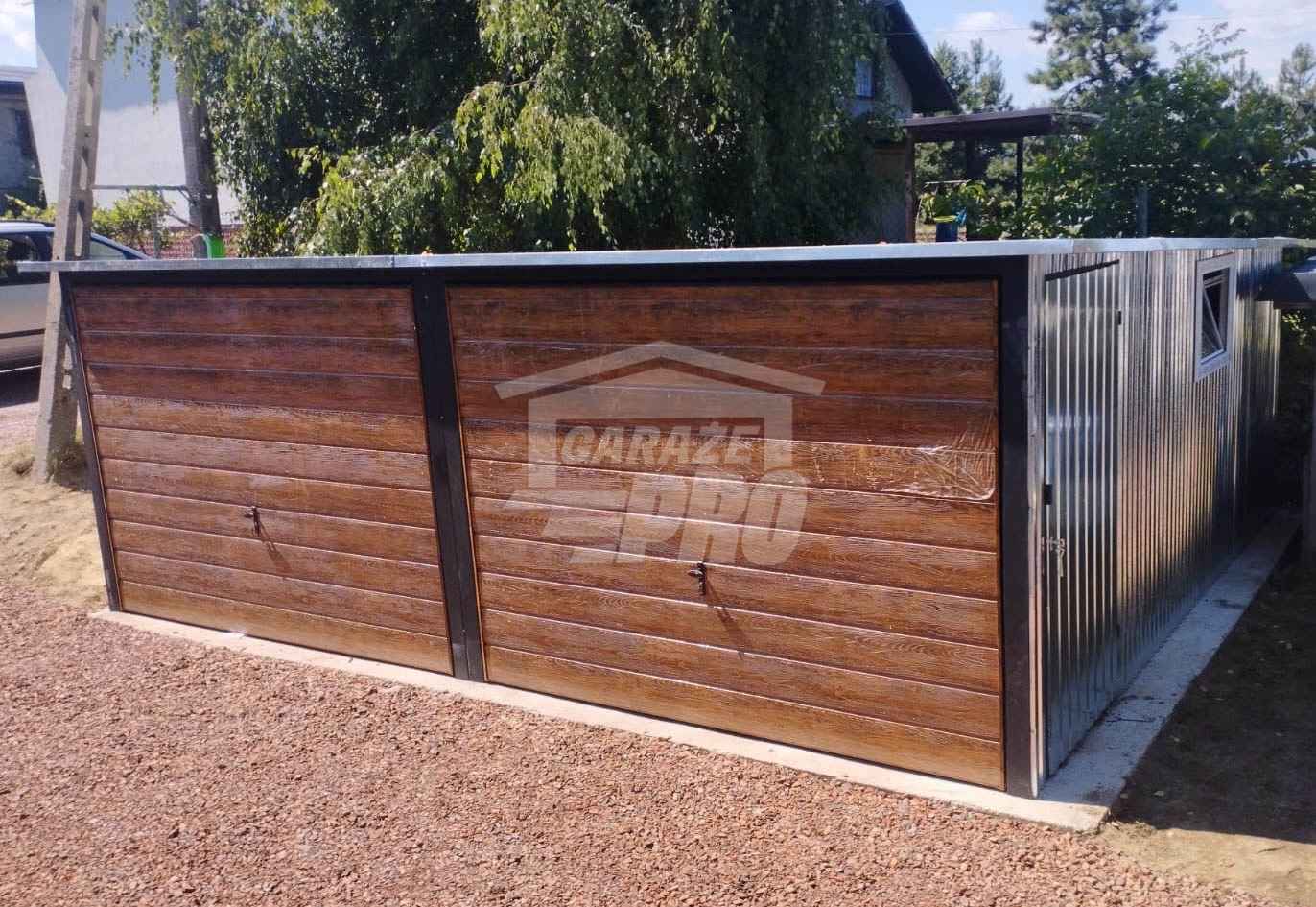 Garaż blaszany 6x6 2x Brama  2x okno - ocynk  pod ocieplenie GP205 Otwock - zdjęcie 7