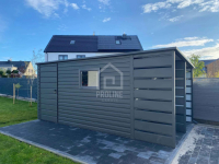 Schowek Domek ogrodowy 3,8x2,5m +wiata 1,2m drzwi okno spad PLG150 Radom - zdjęcie 3