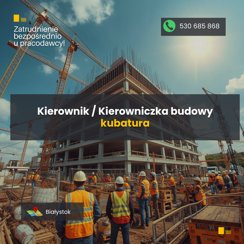 Kierownik Budowy / Kierowniczka Budowy Białystok - zdjęcie 1