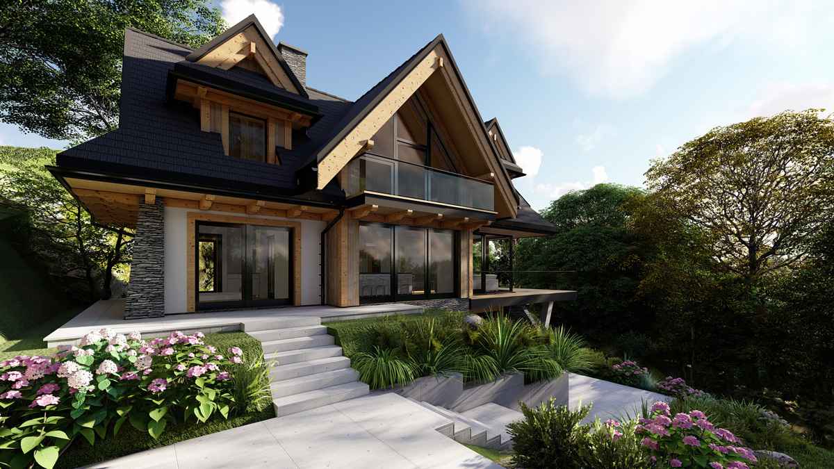 Budowa Domy ogrody WK1 w lesie nad jeziorami wolnostojace Gniezno - zdjęcie 3