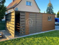 Schowek domek ogrodowy 6x3 + wiata 1m brama  okno dach w tył PLG106 Białystok - zdjęcie 3