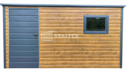Schowek - Domek Ogrodowy 3x2 drzwi - okno - drewnopodobny - dach ST158