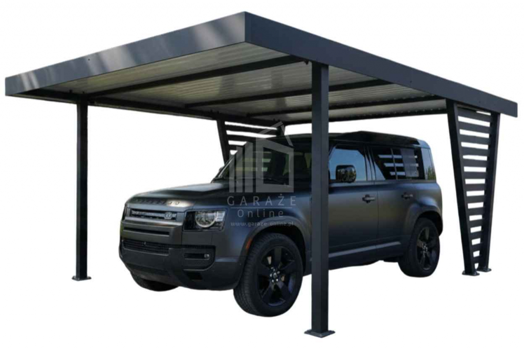Carport V PREMIUM 5x4,7m Wypełnienie panelami Wiata samochodowa ID1194 Płock - zdjęcie 1