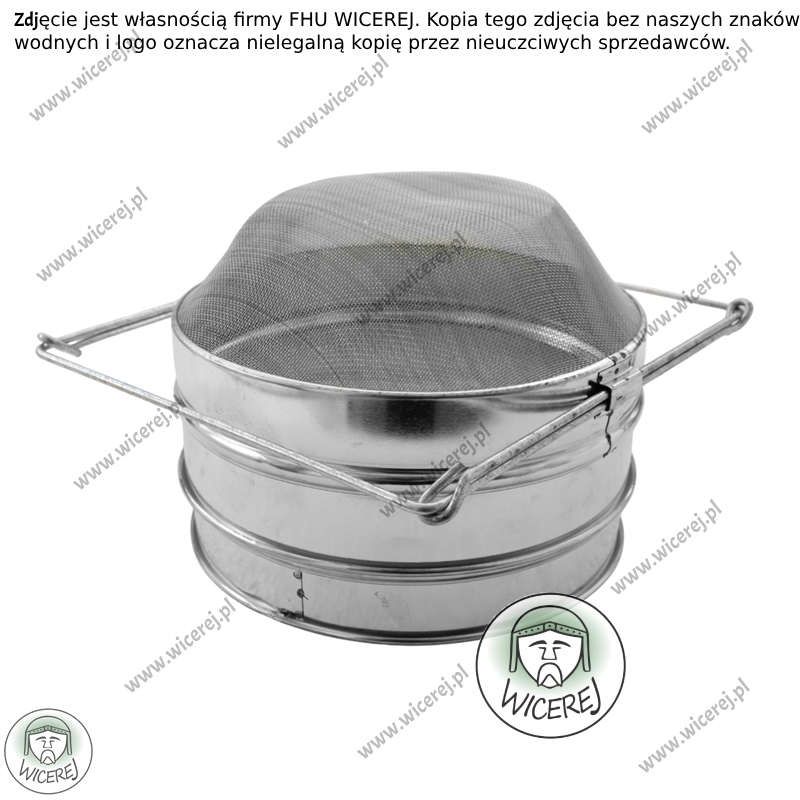 Sito do miodu podwójne wypukłe śr. 20cm filtr do miodu cedzak cedzidło Jaśliska - zdjęcie 10