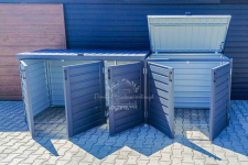 Zabudowa koszy na śmieci wiata 345x80x120 cm 5x240L antracyt ID871 Piła - zdjęcie 7