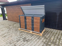 Zabudowa koszy na śmieci 177x65x110 cm 3x120L antracyt + orzech ID867 Grudziądz - zdjęcie 2