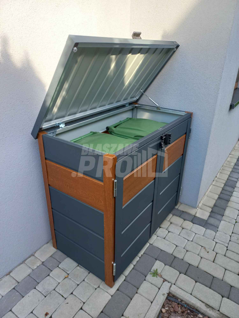 Zabudowa koszy na śmieci wiata śmietnikowa 120x65x110 cm 2x120L GP339 Gdańsk - zdjęcie 4