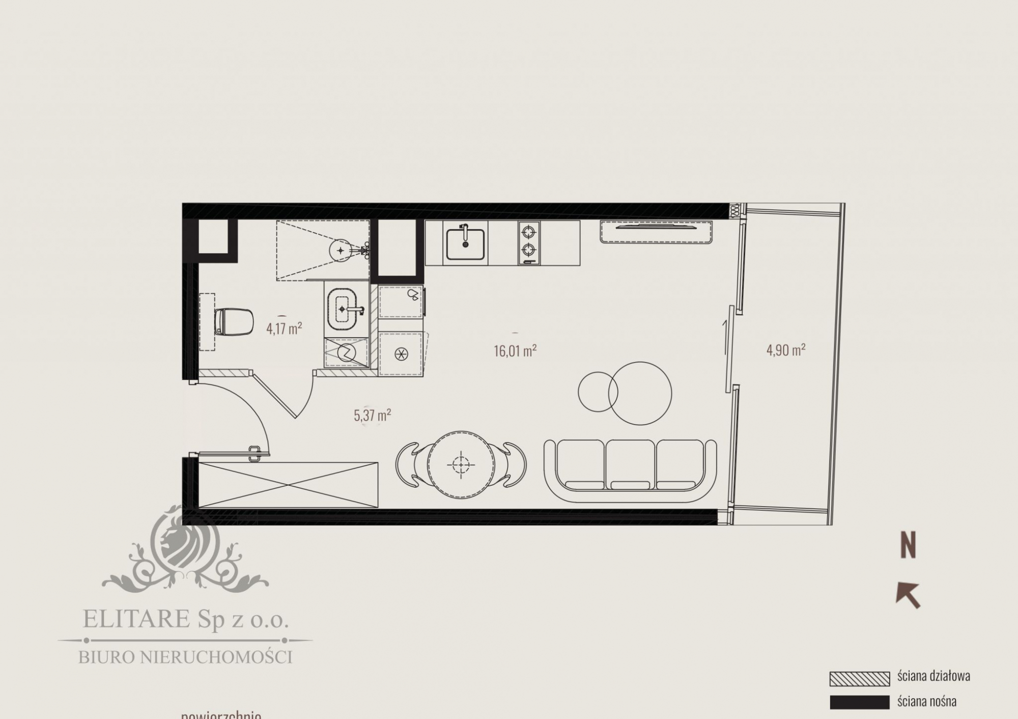 Apartament 25,55m2, 1 pokojowe obok Rynku/ Wrocław Wrocław - zdjęcie 4